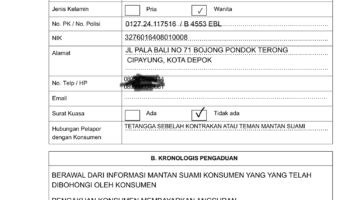 Foto : Bukti History Payment Konsumen Hanya Bayar Angsuran 4 Kali.